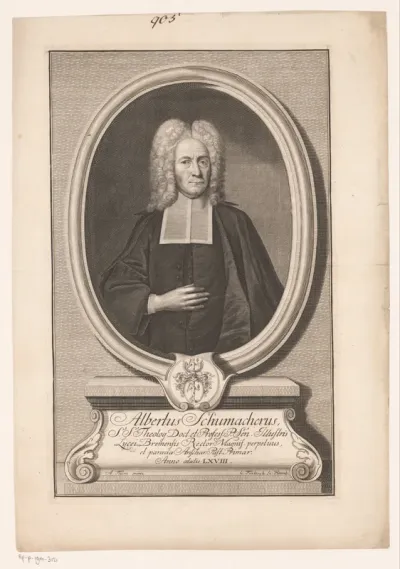 Portret van Albert Schumacher op 68-jarige leeftijd