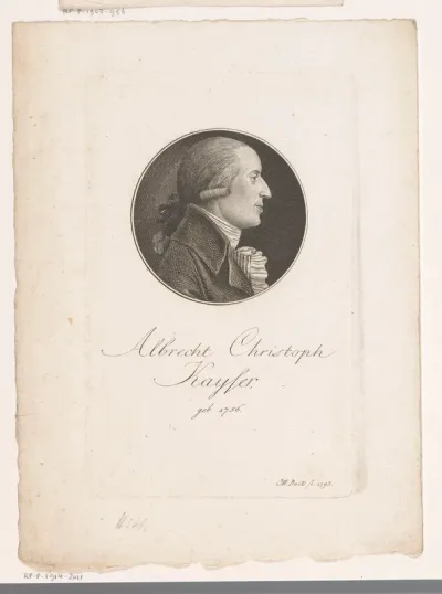 Portret van Albrecht Christoph Kayser