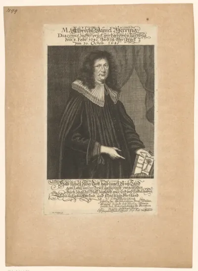 Portret van Albrecht Daniel Hering