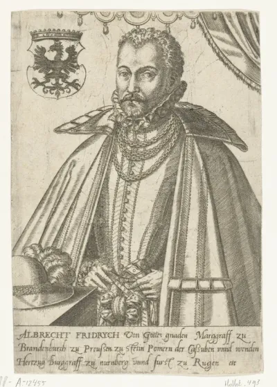 Portret van Albrecht Friedrich, Markgraaf van Brandenburg.