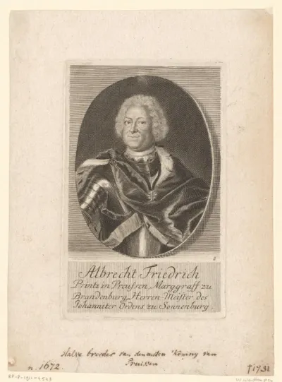 Portret van Albrecht Friedrich von Brandenburg-Schwedt
