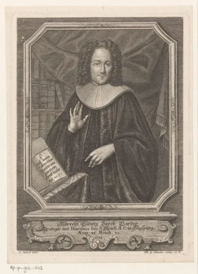Portret van Albrecht Ludwig Jacob Harder op 45-jarige leeftijd
