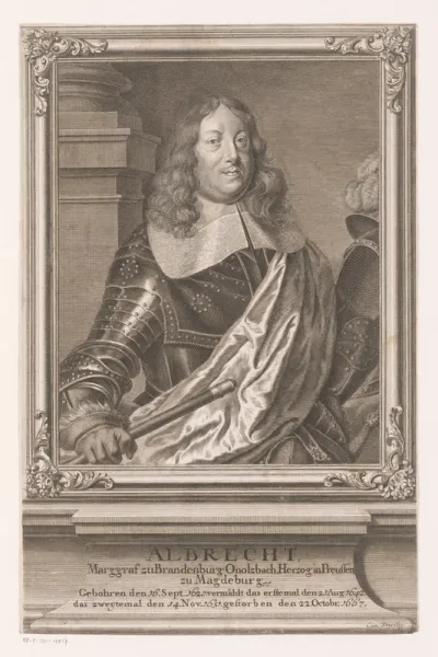 Portret van Albrecht van Brandenburg-Ansbach