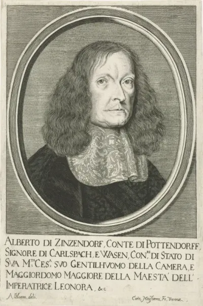 Portret van Albrecht VII graaf van Zinzendorf en Pottendorff