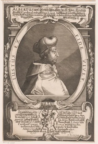 Portret van Albrecht von Brandenburg