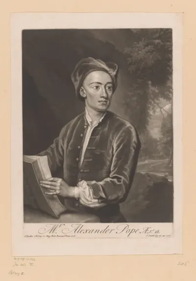 Portret van Alexander Pope op 28-jarige leeftijd