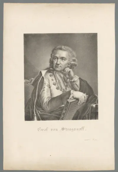 Portret van Alexander Sergeyevich Stroganov