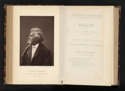 Portret van Alexandre de Blochouse, voorzitter van de Association belge de Photographie