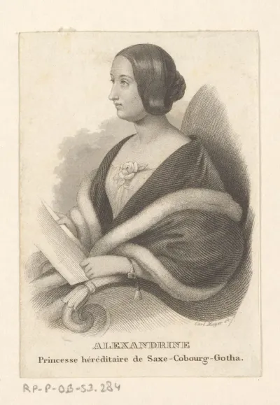 Portret van Alexandrine van Baden