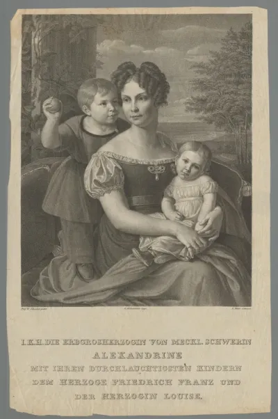 Portret van Alexandrine van Pruisen