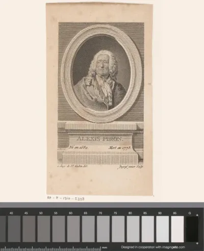 Portret van Alexis Piron