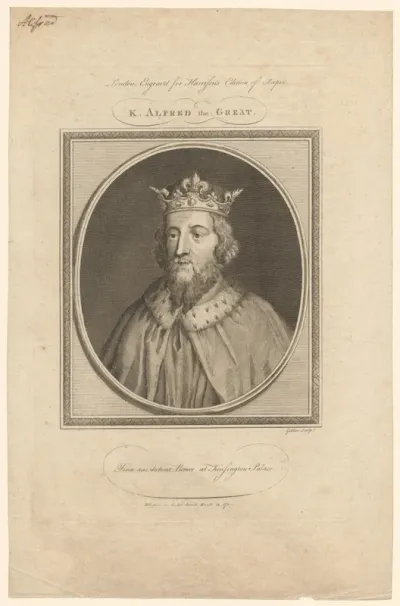 Portret van Alfred de Grote, koning van Engeland