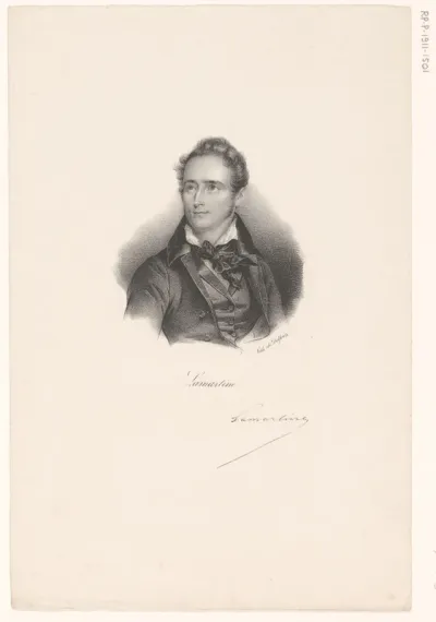 Portret van Alphonse de Lamartine
