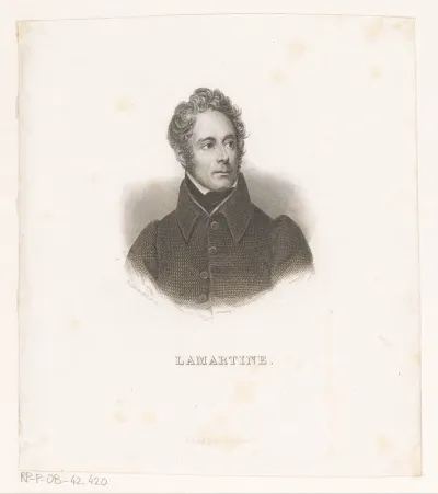 Portret van Alphonse de Lamartine