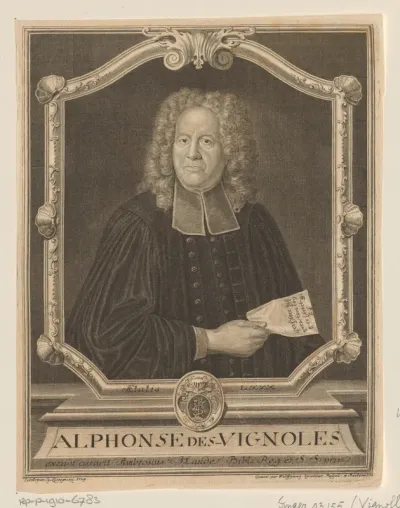 Portret van Alphonse des Vignoles op 80-jarige leeftijd
