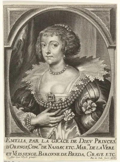 Portret van Amalia van Solms, prinses van Oranje-Nassau