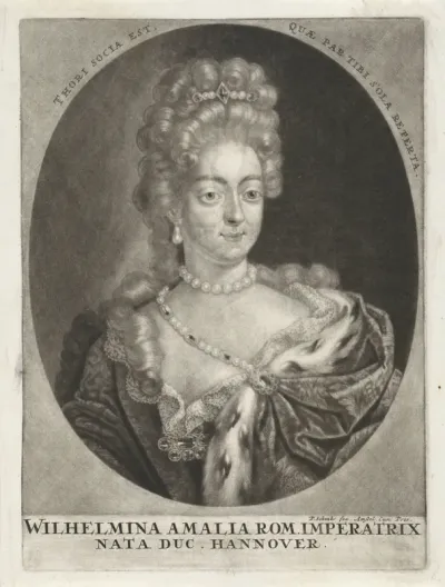 Portret van Amalia Wilhelmina van Brunswijk-Lüneburg