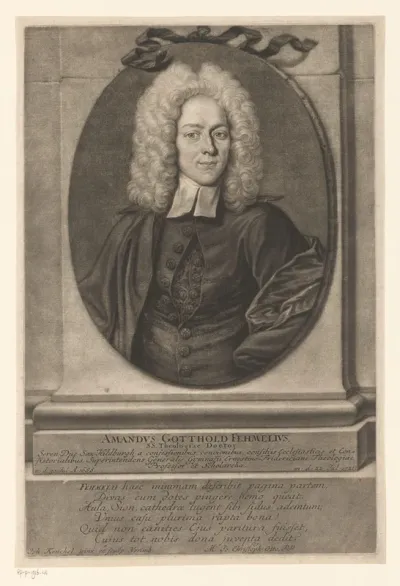 Portret van Amandus Gotthold Fehmel