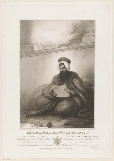 Portret van ambassadeur Yussouf Aguiah Efendi