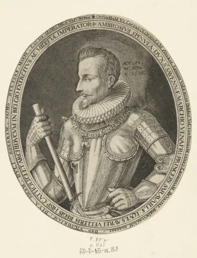 Portret van Ambrogio Spinola, in harnas