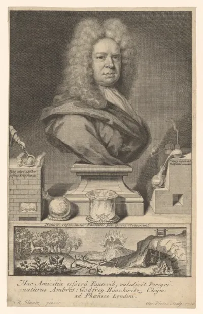 Portret van Ambrose Godfrey