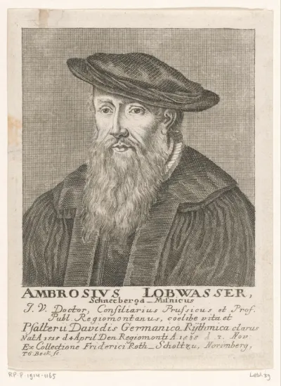 Portret van Ambrosius Lobwasser
