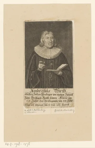 Portret van Ambrosius Wirth