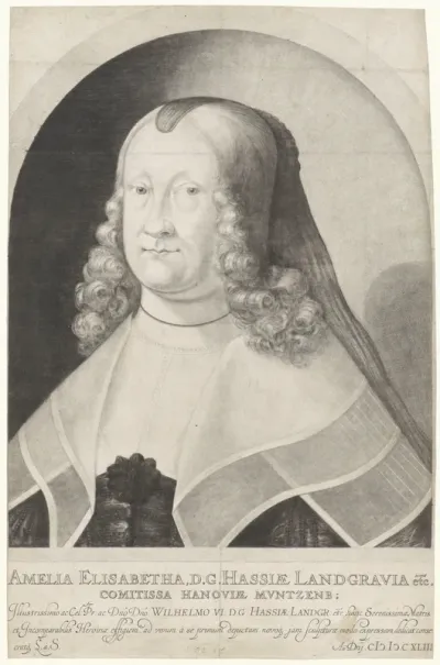 Portret van Amelia Elisabeth, landgravin van Hessen