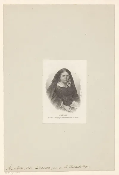 Portret van Amelia van Bourbon