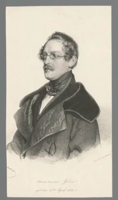Portret van Anastasius Grün