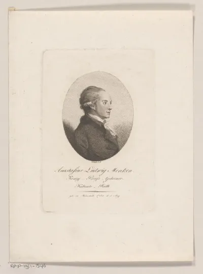 Portret van Anastasius Ludwig Mencke
