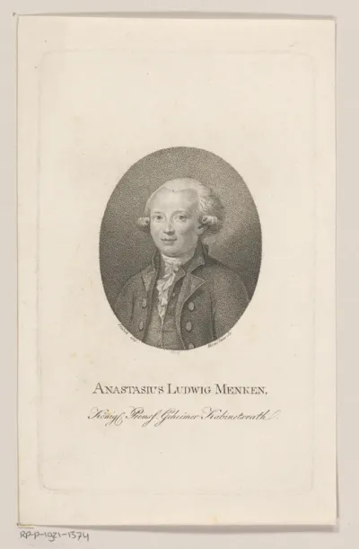 Portret van Anastasius Ludwig Mencke