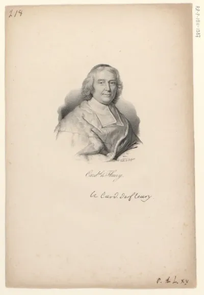 Portret van André-Hercule de Fleury