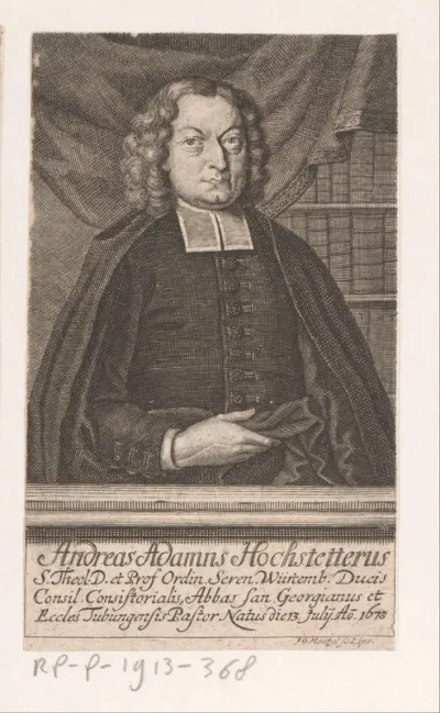 Portret van Andreas Adam Hochstetter