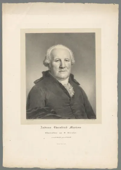 Portret van Andreas Ehrenfried Martens