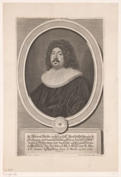 Portret van Andreas Harder op 53-jarige leeftijd