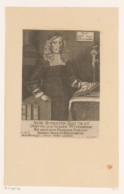 Portret van Andreas Sennert op 83-jarige leeftijd