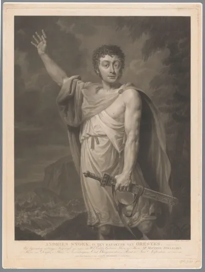 Portret van Andreas Snoek als Orestes