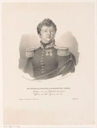 Portret van Andries Jan Jacob baron des Tombe