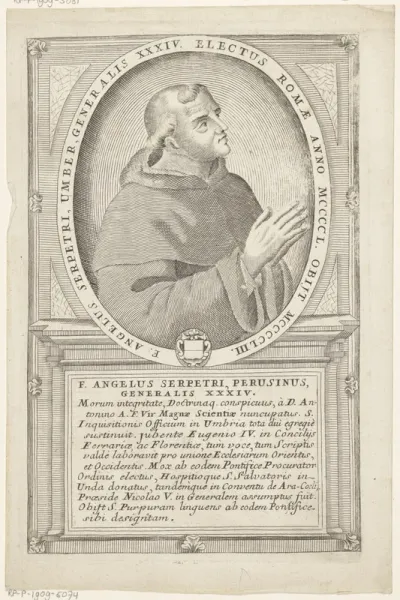 Portret van Angel Cristofori del Toscano, 34ste Minister Generaal van de franciscaner orde