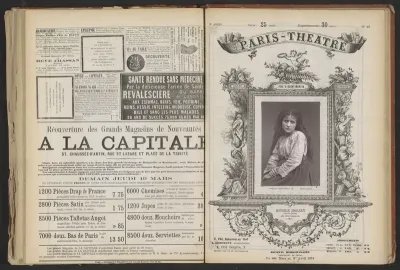 Portret van Angele Moreau als Louise in Les Deux Orphelines