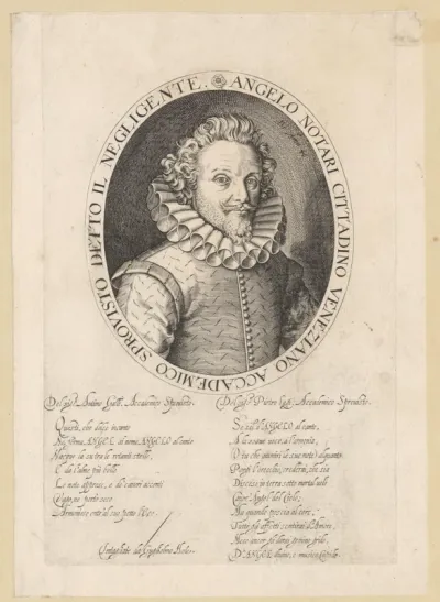 Portret van Angelo Notari op 40-jarige leeftijd