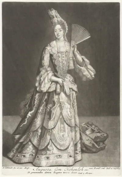 Portret van Anna Augusta gravin van Hohenlohe