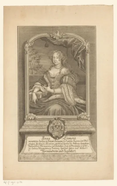 Portret van Anna Eleonore van Stolberg-Wernigerode, prinses van Anhalt-Köthen
