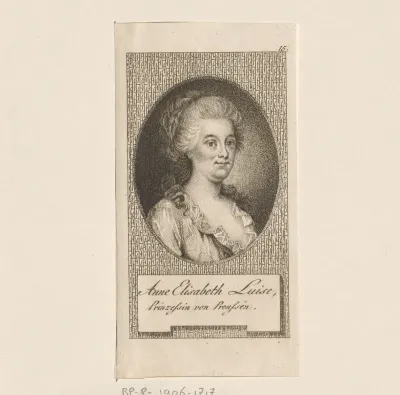 Portret van Anna Elisabeth Louise van Brandenburg-Schwedt, prinses van Pruisen