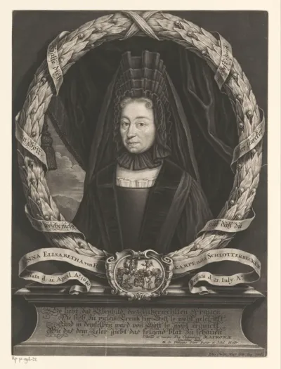 Portret van Anna Elisabetha von Roskampf
