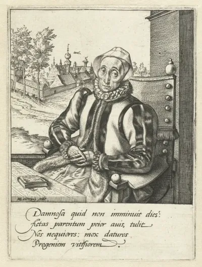 Portret van Anna Fullings, moeder van de kunstenaar