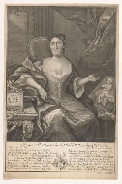 Portret van Anna Margaretha Gründler