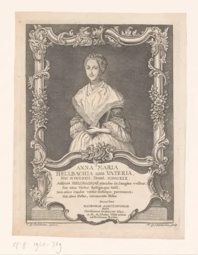 Portret van Anna Maria Hellbach