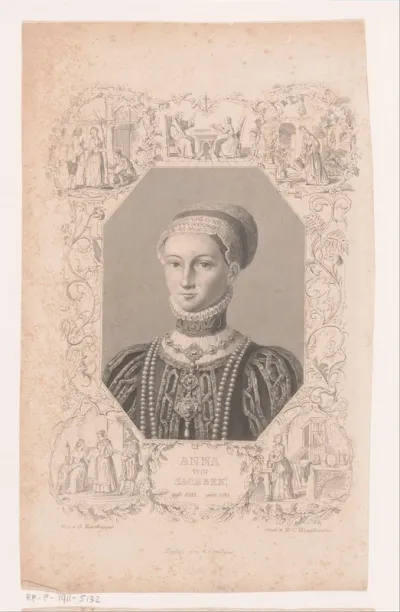 Portret van Anna, prinses van Denemarken